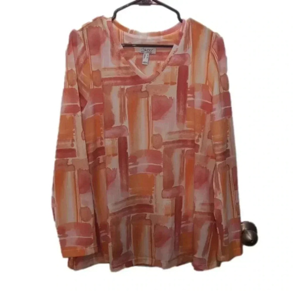 Denim & Co women's long sleeve v-neck tunic - Picture 1 of 8